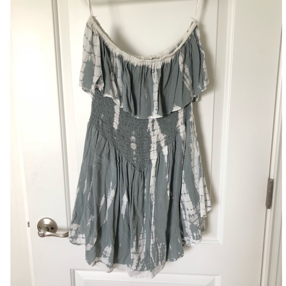 Promesa Pants - EUC Gray Tie Dye Strapless Romper/Skort